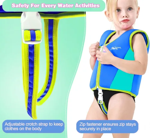 Miniatura 2 de Chaleco de natación para niños pequeños Chalecos flotadores para niños y niñas Chaqueta de natación con flotador Traje de baño con flotabilidad