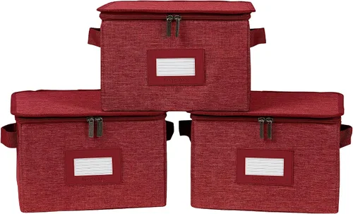 Miniatura 50 de Covermates Keepsakes - Juego de cajas de almacenamiento con cierre de cremallera, paquete de 3 cubos organizadores de poliéster resistente, diseño