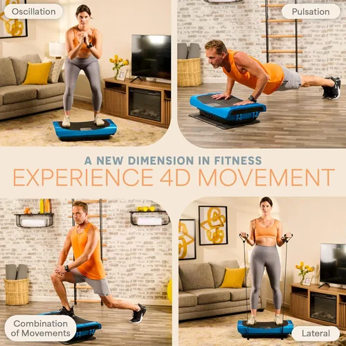 Miniatura 4 de Lifepro 4D Vibration Plate Exercise Machine — Triple Motor, 7 Presets, 60 Speeds Rumblex Plus/Pro Vibrating Platform with Wrist Remote — Whole Body