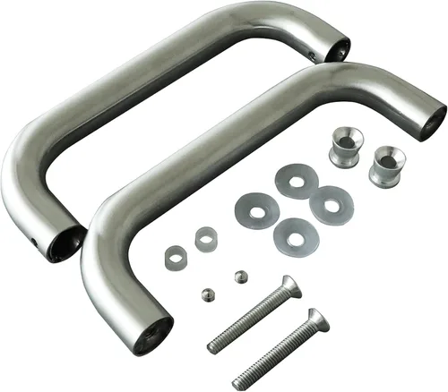 Miniatura 4 de CKB Manija de puerta de ducha de 6 pulgadas, compatible con vidrio de 1/4 a 1/2 pulgadas de grosor, tirador de puerta de vidrio trasero con espalda