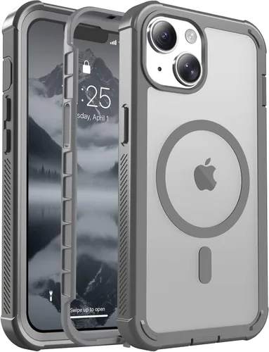 Miniatura 28 de jaroco - Funda magnética compatible con MagSafe para iPhone 11 de 6.1 pulgadas; protección de grado militar contra caídas, de doble capa