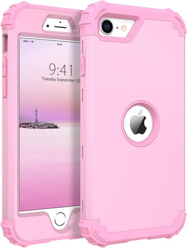 Miniatura 25 de BENTOBEN Funda para iPhone SE 2022 y iPhone SE 2020, resistente 3 en 1, cuerpo completo, resistente, a prueba de golpes, híbrida de policarbonato