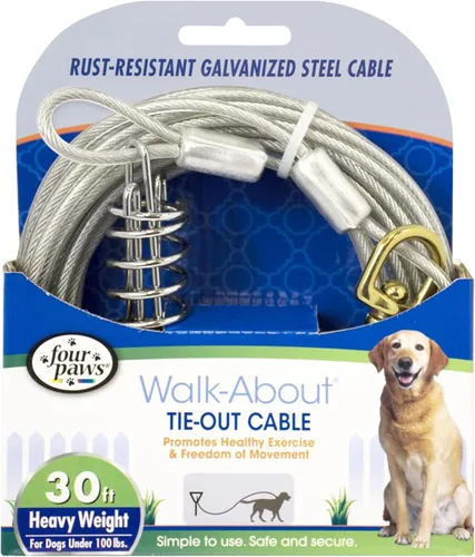 Miniatura 11 de Four Paws Walk-About - Cadena de acero galvanizado resistente al óxido para perros, Pesado/Plateado