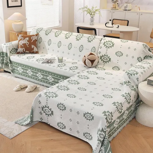 Miniatura 10 de OstepDecor Fundas para sofá modular, 2 piezas, manta de sofá en forma de L, funda de sofá seccional, lavable, fundas para sofá chaise lounge