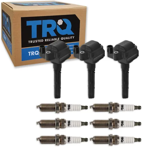 Miniatura 105 de Kit de Bobina de Encendido y Bujía TRQ 8 Piezas Bujías de Iridio Compatibles con Mercedes-Benz C250 2012-2015 y SLK250 2012-2015