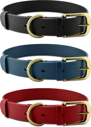 Miniatura 9 de Collar clásico para perro Tuff Pupper ¨para toda la vida¨, resistente y duradero, más fuerte que la piel, impermeable y sin olor Azul medianoche