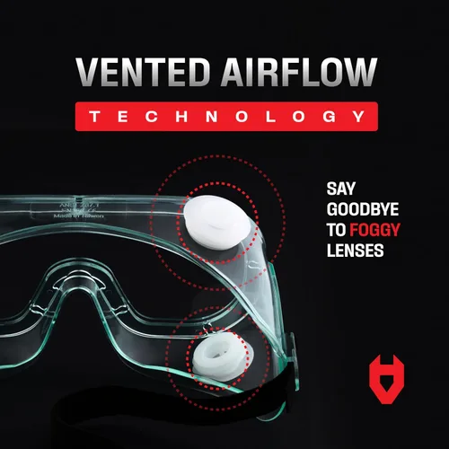 Miniatura 5 de NoCry Gafas de laboratorio de protección con revestimiento antiniebla, lentes transparentes resistentes a los arañazos, 100% de protección UV