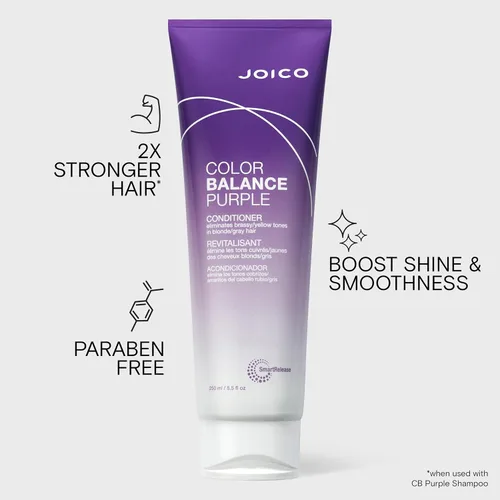 Miniatura 3 de Joico Color Balance Purple Conditioner For Cool Blonde or Gray Hair Eliminate Brassy Yellow Tones Boost Color Vibrancy & Shine UV Protection