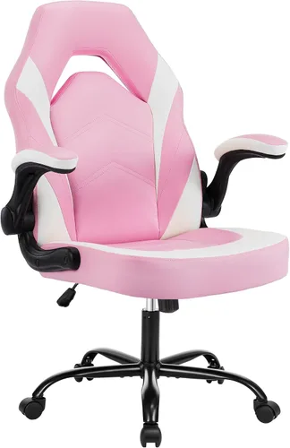 Miniatura 9 de Silla ergonómica resistente para videojuegos, para oficina en casa, con soporte lumbar, respaldo ajustable, reposabrazos abatible y ruedas