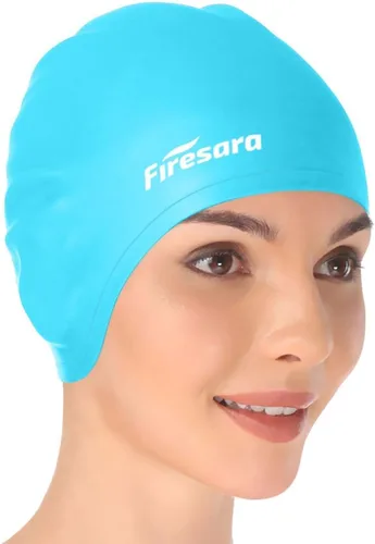 Miniatura 10 de Firesara Gorra de natación, gorra de natación original actualizada 3D, diseño ergonómico cómodo, duradero, protección para los oídos, para mujeres