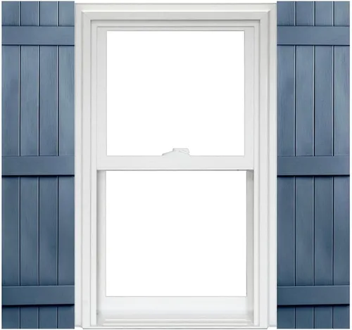 Miniatura 11 de Polaris Homeside 4 Contraventanas de Vinilo Unidas Board and Batten (1 Par) 14-1/2 pulg. x 43 pulg. - 930 Blanco