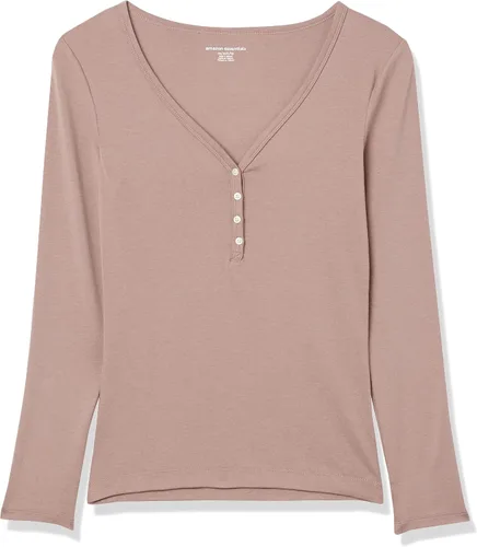 Miniatura 5 de Tienda Essentials Camiseta de manga larga Henley de punto acanalado para mujer