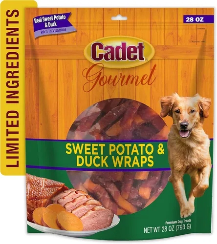 Miniatura 9 de Cadet Envolturas Gourmet de Batata y Pollo Masticables de Ingredientes Limitados para Perros, Golosinas de Entrenamiento Saludables y Naturales