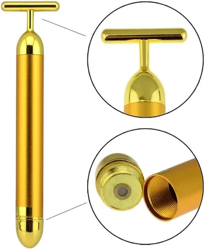 Miniatura 3 de pulsera de oro de 24 k, masajeador facial en forma de T, Angel Kiss Beauty Bar, belleza facial, masajeador con energía