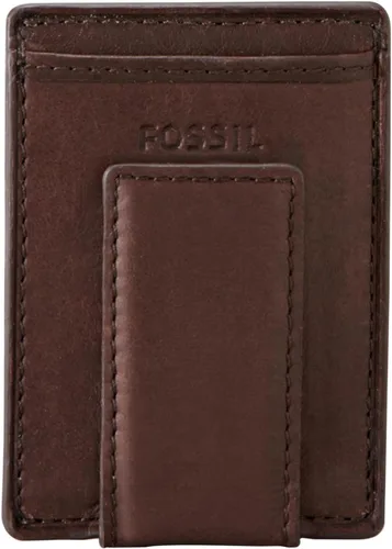 Fossil Funda magnética minimalista de cuero para hombre con clip para dinero bolsillo frontal cartera para hombres