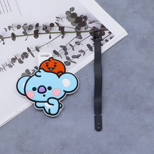 Miniatura 4 de Kpop - Etiqueta de equipaje del ejército TATA Cooky MANG CHIMMY SHOOKY RJ KOYA con correa de cinturón de silicona, regalo 7
