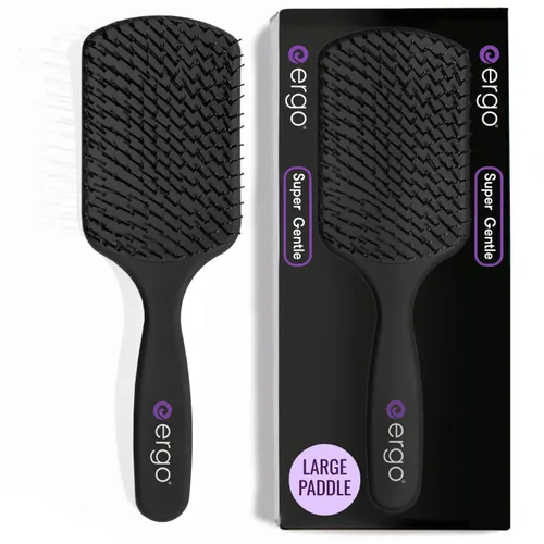 ERGO Cepillo de Paleta Grande Super Suave para Secado al Soplo - Cepillos de Pelo para Mujeres con Cabello Grueso o Fino - Cepillo de Pelo Dual para