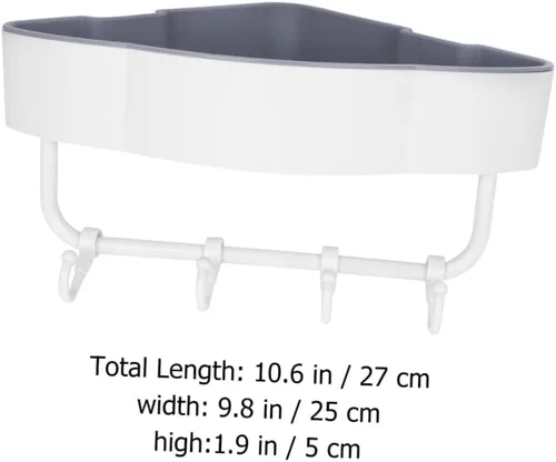 Miniatura 7 de Cabilock Organizador de baño, cesta sobre estante de inodoro, estante de montaje en pared, estante de almacenamiento de plástico, soporte