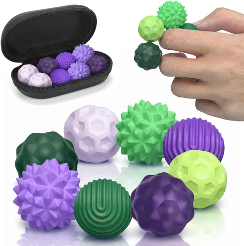 Miniatura 19 de Juguetes de Pelotas Magnéticas de Silicona Fidget, 8 Piezas con Texturas de Atracción, Pelota Sensorial Fidget con Carcasa de Silicona para Adultos
