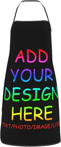 Miniatura 2 de Personalized Aprons For Women Men Custom Apron With Pockets Picture Text Logo