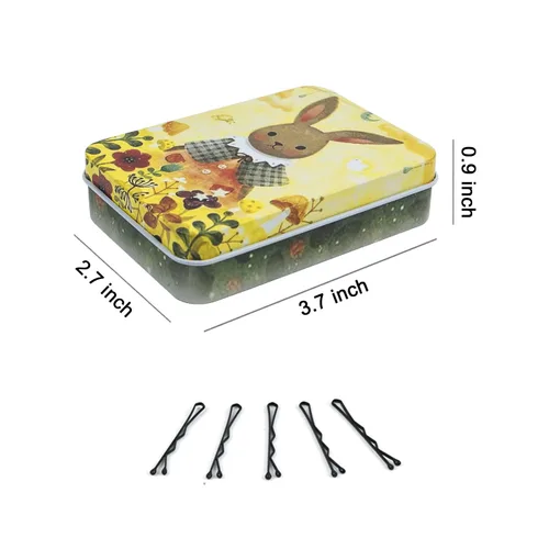 Miniatura 6 de Mini horquillas negras con bonito estuche, 200 CT 1.38 pulgadas, pequeños horquillas para moños, horquillas de pelo premium para niños, niñas