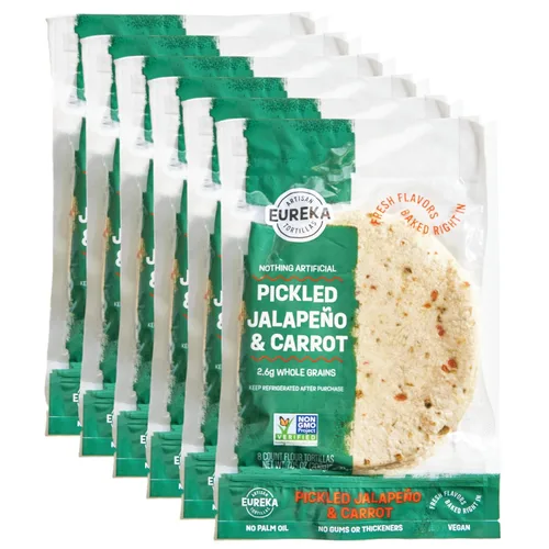 Miniatura 15 de Eureka Tortilla Organic Everything & More Tortillas de harina Tortillas artesanales orgánicas Mini granos enteros de 6 pulgadas Veganas, sin
