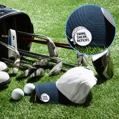 Miniatura 5 de Men Golf Ball Marker with Magnetic Hat Clip, Funny Golf Accessories Gifts for Men, Novelty Birthday Gifts for Male Golfer Fan