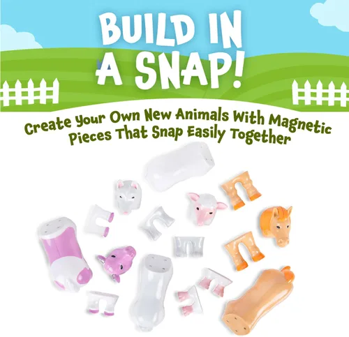 Miniatura 3 de POPULAR PLAYTHINGS Animales magnéticos para niños pequeños de 1 a 3 años, mezcla o combina juguetes de animales, juego de 4 regalos para niños