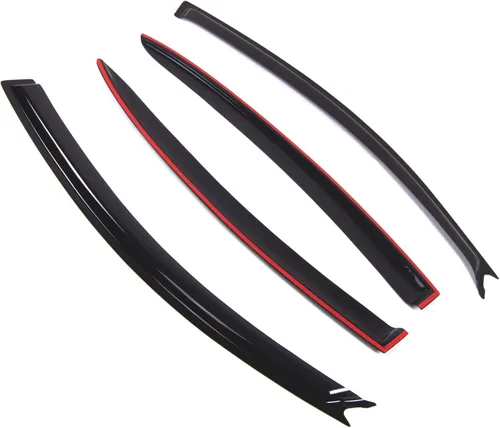 Miniatura 2 de Viseras de ventilación de ventana de montaje exterior, protectores de lluvia compatibles con Mazda Mazda3 Sedan 2004-2009 Deflectores de viento