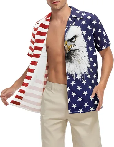 Miniatura 54 de Camisa hawaiana para hombre, con estampado floral, cómoda, con botones, casual, manga corta, ropa de playa para hombre