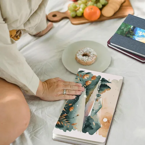 Miniatura 6 de Mooliwe 6 cuadernos de bocetos de acuarela, diario pequeño de papel de acuarela a granel para pintar 300 GSM, 140 libras, algodón prensado en frío