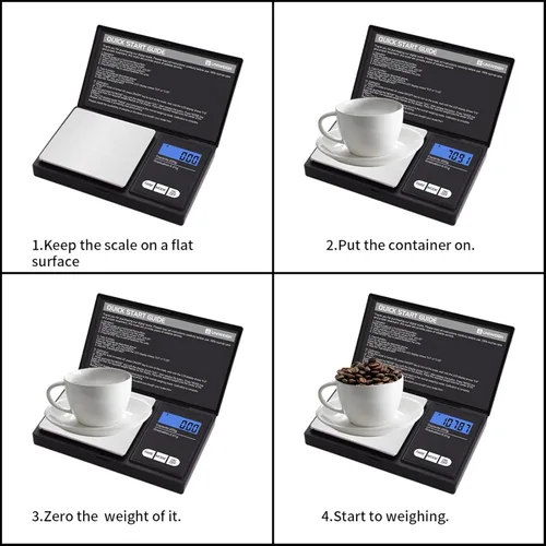 Miniatura 5 de UNIWEIGH Báscula digital de gramo, 7.05 oz 0.01g/01oz báscula de peso gramo y onza, mini báscula de bolsillo inteligente electrónica