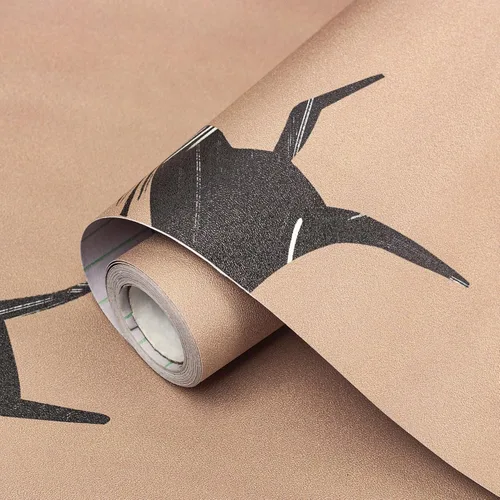Papel tapiz autoadhesivo con patrón de caballos de animales vintage, papel de contacto para habitación de niños, armarios, estantes, cajón, forro
