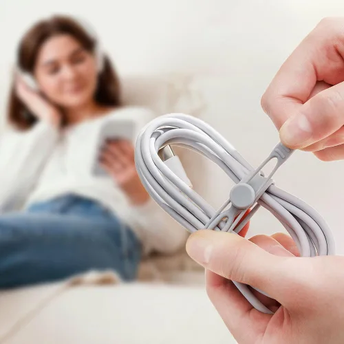 Miniatura 6 de Organizador de cables de datos, 2025 nuevas bridas de cable de silicona reutilizables organizador de gestión de cables para agrupar y sujetar cables