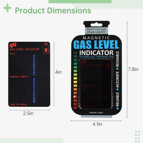 Miniatura 6 de Indicador magnético de nivel de gas para cocinas domésticas, indicador de nivel de gas butano, 8 indicadores de nivel de combustible de propano