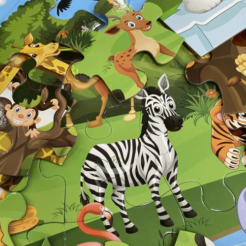 Miniatura 4 de Rompecabezas de piso jumbo para niños, rompecabezas grandes de 35 piezas para niños de 3 a 5 años, juguetes de aprendizaje y educación preescolar