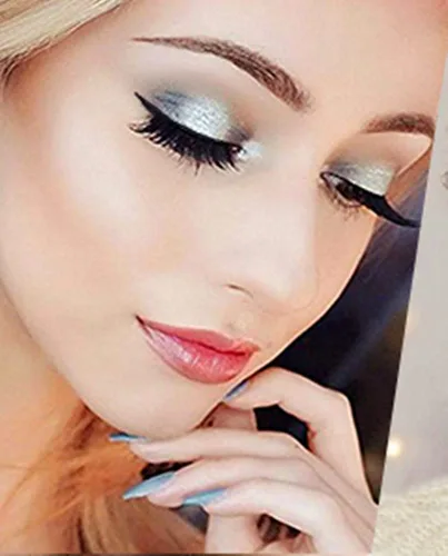 Miniatura 8 de Go Ho Paleta de sombra de ojos ahumada negra, gris y plateada, paleta de maquillaje de ojos mate y brillante, paleta de sombra de ojos gótica