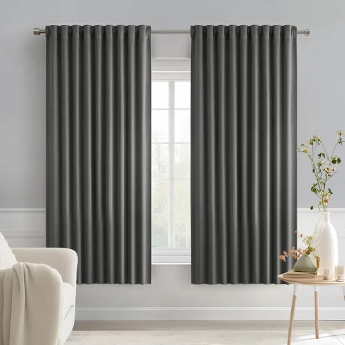 Miniatura 104 de MIULEE Cortinas opacas con pestaña trasera de 63 pulgadas de largo, juego de 2 paneles para sala de estar, dormitorio, privacidad, bolsillo