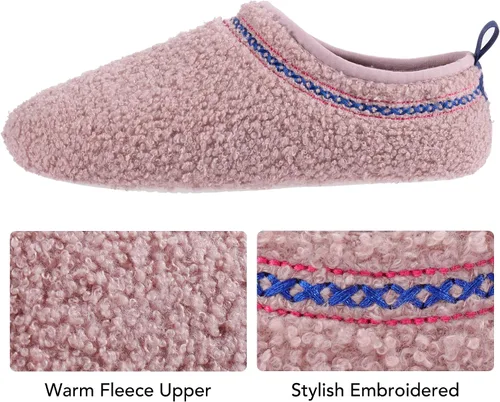 Miniatura 3 de RockDove Pantuflas Serenity de forro polar con espalda cerrada para mujer