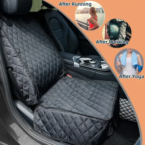 Miniatura 2 de PETICON Funda impermeable para asiento delantero de automóvil, paquete de 2 unidades, funda de asiento de automóvil para perro de protección Negro