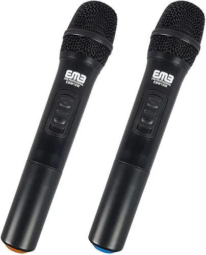 Miniatura 3 de EMB Pro EBM10W sistema de micrófono VHF portable, inalámbrico, dual, profesional