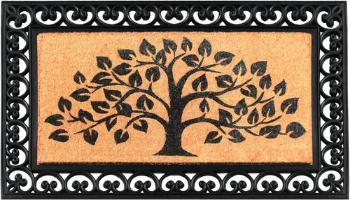Miniatura 76 de A1HC Tapete para Puerta de Fibra de Coco Natural y Caucho, 30"x48" – Grueso, Duradero, Resistente, Anti-Desprendimiento, Resistente a