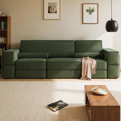 Miniatura 8 de YITAHOME Sofá seccional Cloud, sofá deshuesado, sofás seccionales para sala de estar Blanco lechoso
