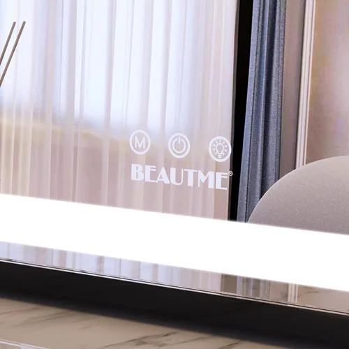 Miniatura 9 de ANYHI Hollywood Espejo de maquillaje con luces, espejo grande iluminado para tocador, espejo de escritorio/pared con luces, pantalla táctil
