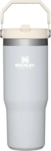 Miniatura 53 de Stanley IceFlow - Vaso con pajilla abatible con asa, de 20 onzas, tapa giratoria y popote abatible, botella de agua resistente a fugas, acero
