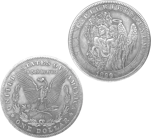 Miniatura 3 de Angels n Demons V3 Novedad Buena Suerte Heads Tails Challenge Coin