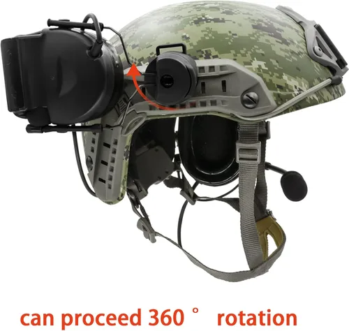 Miniatura 5 de Auriculares tácticos tipo casco con U94 PTT 2pin,Auriculares con cancelación de ruido, para tiro de caza de Airsoft
