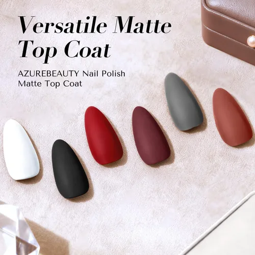 Miniatura 3 de AZUREBEAUTY Esmalte de Uñas con Capa Superior Mate – Transparente Natural de Secado Rápido, Larga Duración, Fórmula de Secado al Aire, Acabado