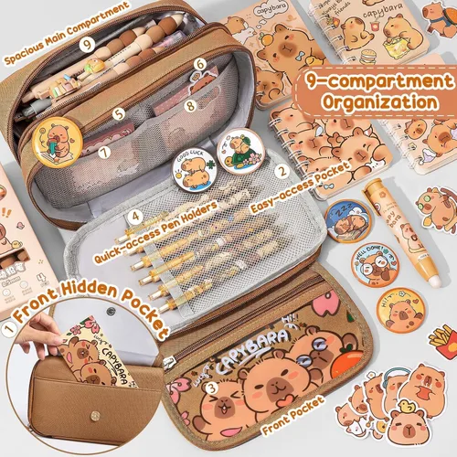 Miniatura 6 de Fimibuke Mochila escolar para niños y niñas, bonita mochila para niños pequeños, suministros escolares con bolsa para libros, estuche para lápices