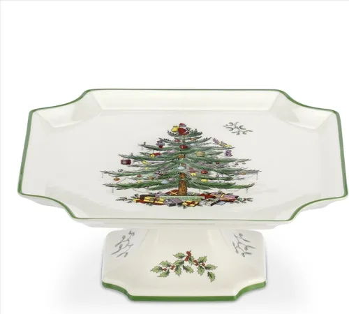 Miniatura 10 de Spode - Bandeja de árbol de Navidad Devonia - 8.5 pulgadas Ensaladera festiva en loza fina para ensalada, pasta, fruta - Vajilla de fiesta - Apto
